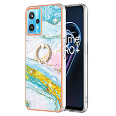 Funda Silicona Gel Goma Patron de Moda Carcasa con Anillo de dedo Soporte Y05B para Realme 9 Pro+ Plus 5G Vistoso