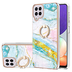 Funda Silicona Gel Goma Patron de Moda Carcasa con Anillo de dedo Soporte Y05B para Samsung Galaxy A22 4G Vistoso