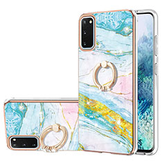 Funda Silicona Gel Goma Patron de Moda Carcasa con Anillo de dedo Soporte Y05B para Samsung Galaxy S20 5G Vistoso