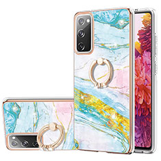 Funda Silicona Gel Goma Patron de Moda Carcasa con Anillo de dedo Soporte Y05B para Samsung Galaxy S20 FE (2022) 5G Vistoso