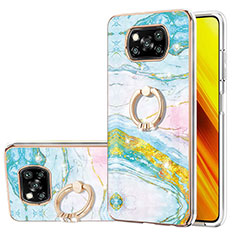 Funda Silicona Gel Goma Patron de Moda Carcasa con Anillo de dedo Soporte Y05B para Xiaomi Poco X3 Pro Vistoso