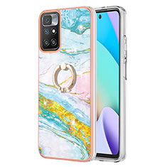 Funda Silicona Gel Goma Patron de Moda Carcasa con Anillo de dedo Soporte Y05B para Xiaomi Redmi 10 (2022) Vistoso