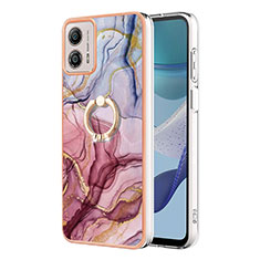 Funda Silicona Gel Goma Patron de Moda Carcasa con Anillo de dedo Soporte YB1 para Motorola Moto G53j 5G Multicolor