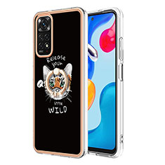 Funda Silicona Gel Goma Patron de Moda Carcasa con Anillo de dedo Soporte YB1 para Xiaomi Redmi Note 11S 4G Multicolor