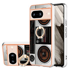 Funda Silicona Gel Goma Patron de Moda Carcasa con Anillo de dedo Soporte YB2 para Google Pixel 8 5G Vistoso