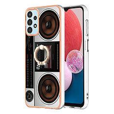 Funda Silicona Gel Goma Patron de Moda Carcasa con Anillo de dedo Soporte YB2 para Samsung Galaxy A52s 5G Vistoso