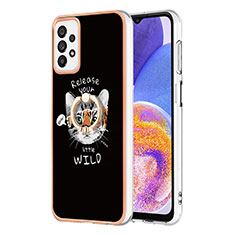 Funda Silicona Gel Goma Patron de Moda Carcasa con Anillo de dedo Soporte YB2 para Samsung Galaxy A72 5G Multicolor