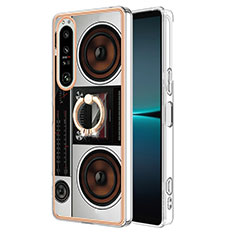 Funda Silicona Gel Goma Patron de Moda Carcasa con Anillo de dedo Soporte YB2 para Sony Xperia 1 IV Vistoso