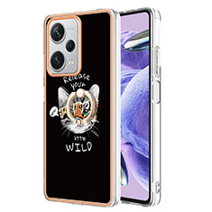 Funda Silicona Gel Goma Patron de Moda Carcasa con Anillo de dedo Soporte YB2 para Xiaomi Redmi Note 12 Explorer Multicolor