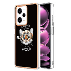 Funda Silicona Gel Goma Patron de Moda Carcasa con Anillo de dedo Soporte YB2 para Xiaomi Redmi Note 12 Pro 5G Multicolor