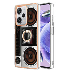 Funda Silicona Gel Goma Patron de Moda Carcasa con Anillo de dedo Soporte YB2 para Xiaomi Redmi Note 12 Pro+ Plus 5G Vistoso