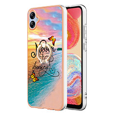 Funda Silicona Gel Goma Patron de Moda Carcasa con Anillo de dedo Soporte YB3 para Samsung Galaxy A04 4G Multicolor