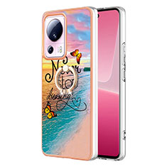 Funda Silicona Gel Goma Patron de Moda Carcasa con Anillo de dedo Soporte YB3 para Xiaomi Civi 2 5G Multicolor