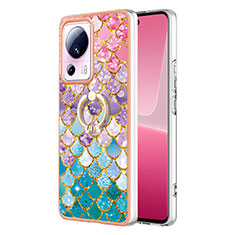 Funda Silicona Gel Goma Patron de Moda Carcasa con Anillo de dedo Soporte YB3 para Xiaomi Civi 2 5G Vistoso