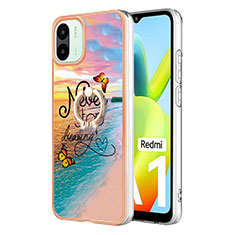 Funda Silicona Gel Goma Patron de Moda Carcasa con Anillo de dedo Soporte YB3 para Xiaomi Redmi A1 Multicolor