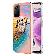 Funda Silicona Gel Goma Patron de Moda Carcasa con Anillo de dedo Soporte YB3 para Xiaomi Redmi Note 12S Multicolor