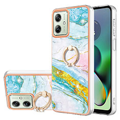 Funda Silicona Gel Goma Patron de Moda Carcasa con Anillo de dedo Soporte YB5 para Motorola Moto G54 5G Vistoso