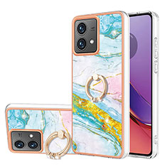 Funda Silicona Gel Goma Patron de Moda Carcasa con Anillo de dedo Soporte YB5 para Motorola Moto G84 5G Vistoso