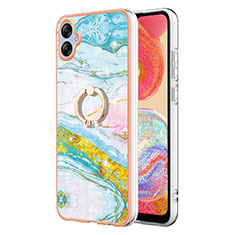 Funda Silicona Gel Goma Patron de Moda Carcasa con Anillo de dedo Soporte YB5 para Samsung Galaxy A04 4G Vistoso