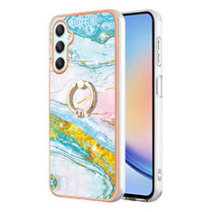 Funda Silicona Gel Goma Patron de Moda Carcasa con Anillo de dedo Soporte YB5 para Samsung Galaxy A24 4G Vistoso