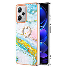 Funda Silicona Gel Goma Patron de Moda Carcasa con Anillo de dedo Soporte YB5 para Xiaomi Redmi Note 12 Explorer Vistoso