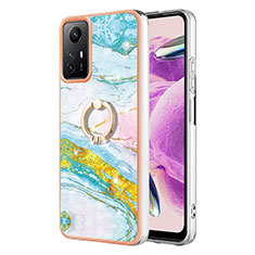 Funda Silicona Gel Goma Patron de Moda Carcasa con Anillo de dedo Soporte YB5 para Xiaomi Redmi Note 12S Vistoso