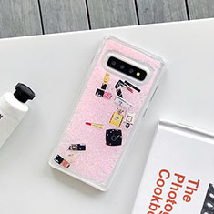 Funda Silicona Gel Goma Patron de Moda Carcasa K01 para Samsung Galaxy S10 Rosa