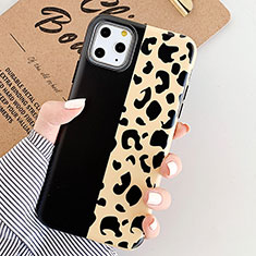 Funda Silicona Gel Goma Patron de Moda Carcasa para Apple iPhone 11 Pro Max Oro y Negro