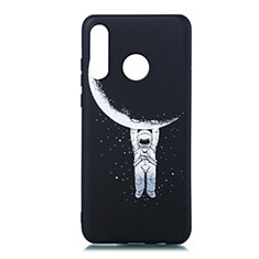 Funda Silicona Gel Goma Patron de Moda Carcasa para Huawei P30 Lite Negro