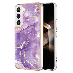 Funda Silicona Gel Goma Patron de Moda Carcasa para Samsung Galaxy S24 Plus 5G Morado