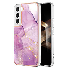 Funda Silicona Gel Goma Patron de Moda Carcasa para Samsung Galaxy S25 Plus 5G Purpura Claro