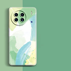 Funda Silicona Gel Goma Patron de Moda Carcasa para Vivo X90 Pro+ Plus 5G Verde