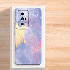 Funda Silicona Gel Goma Patron de Moda Carcasa para Xiaomi Poco F5 Pro 5G Purpura Claro