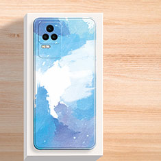 Funda Silicona Gel Goma Patron de Moda Carcasa para Xiaomi Redmi K50 5G Azul