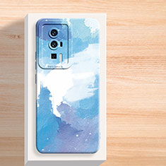 Funda Silicona Gel Goma Patron de Moda Carcasa para Xiaomi Redmi K60 5G Azul