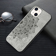 Funda Silicona Gel Goma Patron de Moda Carcasa S01 para Apple iPhone 14 Gris