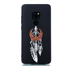 Funda Silicona Gel Goma Patron de Moda Carcasa S01 para Huawei Mate 20 Negro