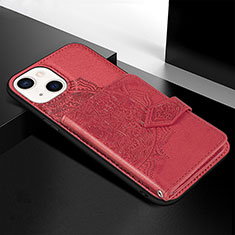 Funda Silicona Gel Goma Patron de Moda Carcasa S02 para Apple iPhone 14 Rojo