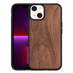 Funda Silicona Gel Goma Patron de Moda Carcasa S03 para Apple iPhone 13 Marron