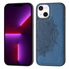 Funda Silicona Gel Goma Patron de Moda Carcasa S04 para Apple iPhone 13 Azul