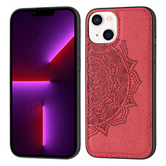 Funda Silicona Gel Goma Patron de Moda Carcasa S04 para Apple iPhone 13 Mini Rojo