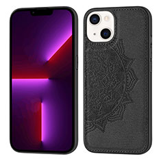 Funda Silicona Gel Goma Patron de Moda Carcasa S04 para Apple iPhone 14 Negro