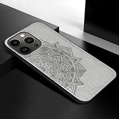 Funda Silicona Gel Goma Patron de Moda Carcasa S05 para Apple iPhone 13 Pro Max Gris