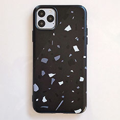 Funda Silicona Gel Goma Patron de Moda Carcasa S12 para Apple iPhone 11 Pro Max Negro