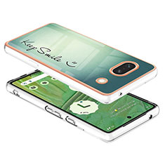 Funda Silicona Gel Goma Patron de Moda Carcasa SD7 para Google Pixel 7a 5G Verde