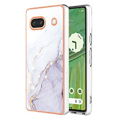 Funda Silicona Gel Goma Patron de Moda Carcasa Y01B para Google Pixel 7a 5G Blanco