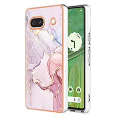 Funda Silicona Gel Goma Patron de Moda Carcasa Y01B para Google Pixel 7a 5G Rosa