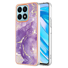 Funda Silicona Gel Goma Patron de Moda Carcasa Y01B para Huawei Honor X8a 4G Morado