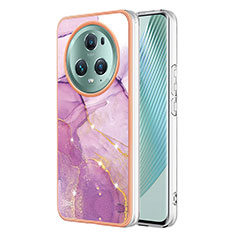 Funda Silicona Gel Goma Patron de Moda Carcasa Y01B para Huawei Honor X9a 5G Purpura Claro