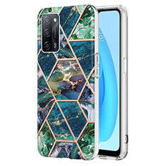 Funda Silicona Gel Goma Patron de Moda Carcasa Y01B para Oppo A53s 5G Verde Noche